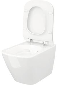 Vas WC suspendat Cersanit City Square Clean On, incl. capac WC din duroplast, alb