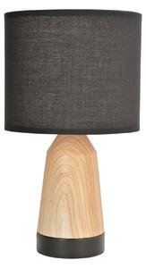 Lampa de masă Baltik negru/lemn deschis, înălțime 33 cm