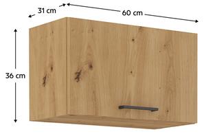 Dulap superior de bucătărie Meriel 60 GU-36 1F (stejar artisan). 1033984