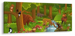 Tablou pentru copii cu animale (120x50 cm)