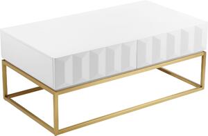 Masuta de cafea Alais alba-aurie 110/61,5/45 cm
