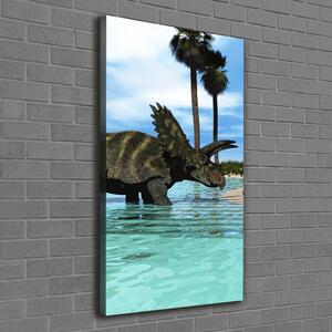 Imprimare tablou canvas Dinozauri pe plajă