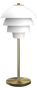 Lampa de masă Valencia, înălțime 41 cm, alb/alamă, G9