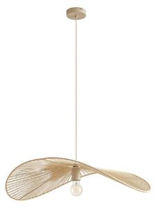 Lustră Pendul Lindby, Valdorin, reglabil, Bej, Camera de zi, Hârtie / Carton, Modern