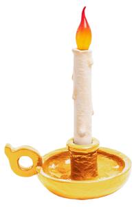Lampă de masă SELETTI, Grimm Bugia, reglabil, Auriu / Alamă, Camera de zi, Plastic, Design
