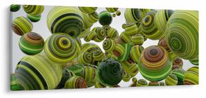 Tablou cu bile în dungi (120x50 cm)