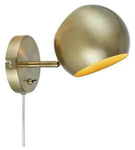 Lampă de perete Markslöjd, Auriu / Alamă, Camera de zi, Metal