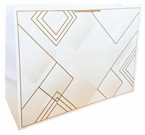 Pungi cadou Model Geometric Auriu XXL - SET 10 buc