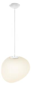 Lustră Pendul Foscarini, Gregg MIDI, reglabil, Alb, Camera de zi, Sticlă, Design