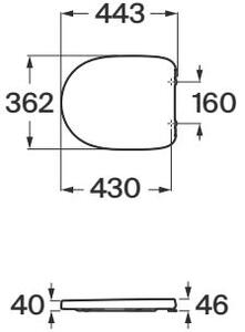 Roca Debba capac wc SoftClose alb A801B2200B
