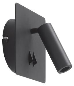 Lampă de perete Lucande, Magya, Negru, Camera de zi, Aluminiu, Modern