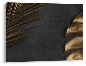 Tablou cu frunze aurii (70x50 cm)
