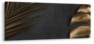 Tablou cu frunze aurii (120x50 cm)