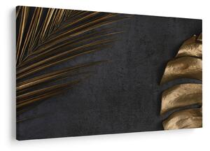 Tablou cu frunze aurii (90x60 cm)