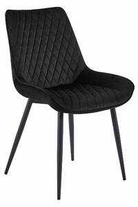 Scaun Bucatarie/Dining Rokko Negru Catifea