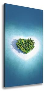 Imprimare tablou canvas Plaja forma de inima