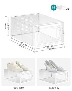 Pantofar din plastic, Songmics, Alb, 33.3x23x14 cm
