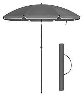 Umbrela pentru terasa, Songmics, Gri, 160x206 cm