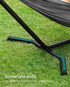 Hamac cu suport, Songmics, Gri, 300x120x93 cm