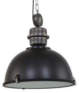 Steinhauer Lampă suspendată industrială Bikkel L02 negru, reglabil, Negru, Camera de zi / sufragerie, Metal, Design industrial