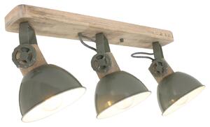 Steinhauer Gearwood spot tavan, 3 becuri verde, reglabil, Lemn, Camera de zi / sufragerie, Lemn, Vintage