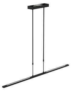 Steinhauer Lampă suspendată cu LED Zelena, negru, lungime 122cm, metal, CCT, reglabil, Negru, Camera de zi / sufragerie, Metal, Modern