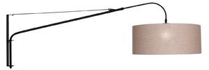 Steinhauer Aplică de perete textilă Elegant Classy negru/noroi, reglabil, Gri, Camera de zi / sufragerie, Metal, Modern