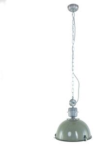 Steinhauer Bikkel - lampă suspendată industrială oliv, reglabil, Verde, Camera de zi / sufragerie, Metal, Design industrial