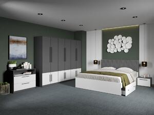 Set dormitor complet Gri/Alb Shape C13