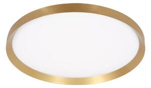 Steinhauer Plafonieră Flady LED, aurie, Ø 50 cm direct/indirect, reglabil, Auriu / Alamă, Camera de zi / sufragerie, Metal