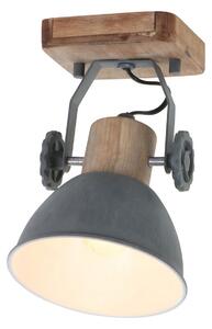 Steinhauer Spot tavan Gearwood, 1 bec, gri, reglabil, Gri, Camera de zi / sufragerie, Lemn, Vintage