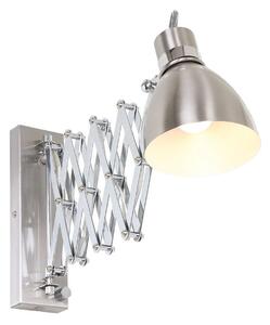 Steinhauer Lampă cu foarfecă arc, argintiu/cromat, reglabil, Gri, Camera de zi / sufragerie, Metal, Modern