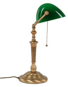 Steinhauer Ancilla lampă de birou, abajur sticlă, bronz/verde, Bronz / Alamă Veche, Camera de zi / sufragerie, Metal