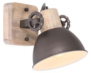 Steinhauer Spot tavan Gearwood, 1 bec, antracit, reglabil, Lemn, Camera de zi / sufragerie, Lemn, Vintage