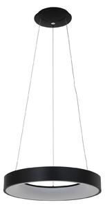 Steinhauer Ringlede lampă suspendată LED, Ø 48 cm, negru, reglabil, Negru, Camera de zi / sufragerie, Metal, Modern