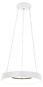 Steinhauer Ringlede lampă suspendată LED, Ø 48 cm, alb, reglabil, Alb, Camera de zi / sufragerie, Metal, Modern