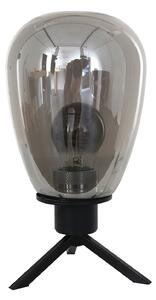 Steinhauer Lampă de masă Reflexion, Ø 15 cm, înălțime 28 negru, Negru, Camera de zi / sufragerie, Metal