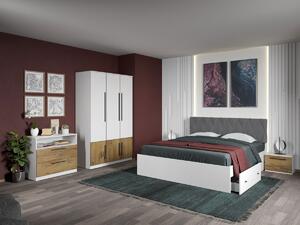 Set dormitor complet Alb/Stejar Eclipse C01