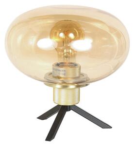 Steinhauer Lampă de masă Reflexion, Ø 22 cm, culoarea alamei, sticlă, Auriu / Alamă, Camera de zi / sufragerie, Sticlă