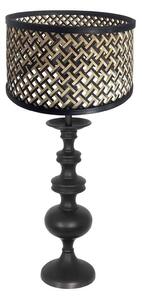 Steinhauer Lampă de masă Lyons 3749ZW, negru/natural, din răchită, Negru, Camera de zi / sufragerie, Lemn