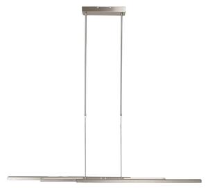 Steinhauer Lampă suspendată Zelena Motion LED, culoare oțel, CCT, metal, reglabil, Metalic, Camera de zi / sufragerie, Metal, Modern