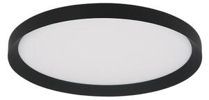 Steinhauer Plafonieră Flady LED, negru, Ø 40 cm, direct/indirect, reglabil, Negru, Camera de zi / sufragerie, Metal