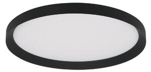 Steinhauer Plafonieră Flady LED, negru, Ø 50 cm, direct/indirect, reglabil, Negru, Camera de zi / sufragerie, Metal