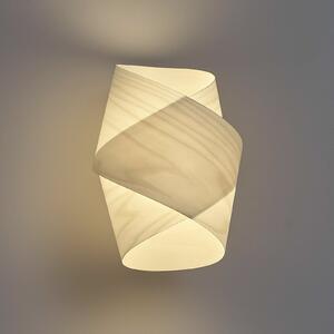 LZF LAMPS Aplică de perete Orbit, culoare ivoriu, lățime 19 cm, lemn, reglabil, Bej, Camera de zi / sufragerie, Lemn, Design