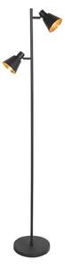 Steinhauer Lampadar Oeroe, 2 becuri, negru, metal, E14, Camera de zi / sufragerie, Metal