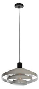 Steinhauer Lampă suspendată Halo Cirque, gri, metal, Ø 50 cm, E27, reglabil, Gri, Camera de zi / sufragerie, Metal, Modern