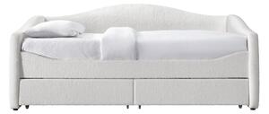 Pat de o persoană 90 cm Clyde (crem). 1092476