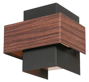 Steinhauer Aplică de perete LED Muro 3367, aspect lemn, sus/jos, G9, 2.700 K, reglabil, Lemn, Camera de zi / sufragerie, Metal, Modern, Priză de perete sus / jos