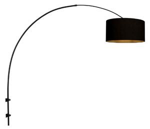 Steinhauer Aplică de perete Sparkled Light negru/negru-auriu Proiecție 175, reglabil, Negru, Camera de zi / sufragerie, Metal, Modern