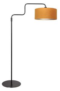 Steinhauer Lampadar Bloeba, negru/auriu, înălțime 165 cm, velur, Negru, Camera de zi / sufragerie, Metal, Modern